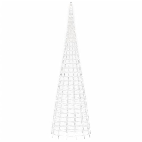 vidaXL &Aacute;rbol de Navidad en asta de bandera 3000 LED blanco fr&iacute;o 800 cm