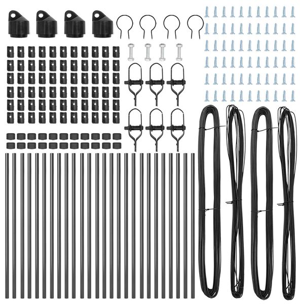 vidaXL Poste de Valla 26 pcs Gris 3,2 x 3,2 x 100 cm