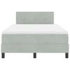 vidaXL Cama Box Spring LED con LED Gris Claro 120 x 190 cm Terciopelo