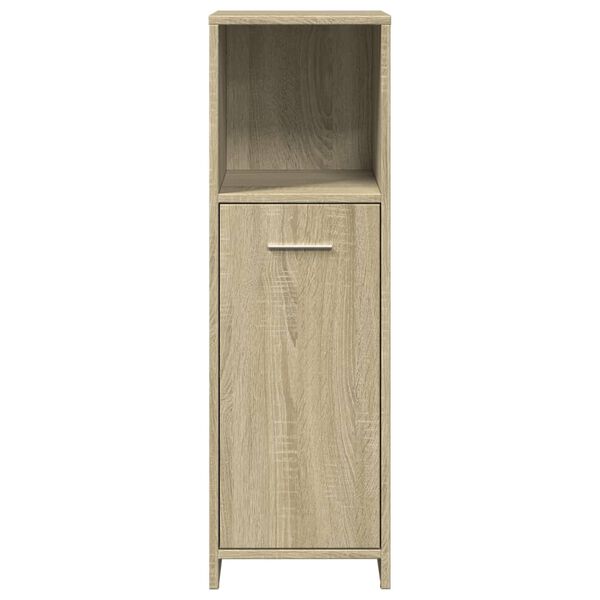 vidaXL Armario de baño madera contrachapada color roble 30x30x95 cm