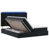 vidaXL Cama de almacenamiento LED con colch&oacute;n Negro 180 x 200 cm