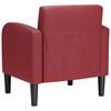 vidaXL Sill&oacute;n con reposabrazos color rojo vino 54 cm cuero sint&eacute;tica