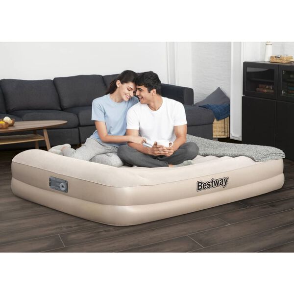 Bestway Colch&oacute;n inflable Tritech 2 personas negro 203x152x42 cm