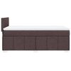 vidaXL Cama box spring con colch&oacute;n tela marr&oacute;n oscuro 100x200 cm
