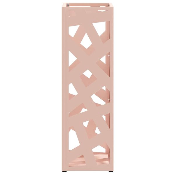 vidaXL Soporte para sombrilla Rosa 15.5 x 15.5 x 49 cm Metal