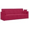 vidaXL Sof&aacute;-cama de piso Rojo vino 213 x 70 x 77 cm Terciopelo