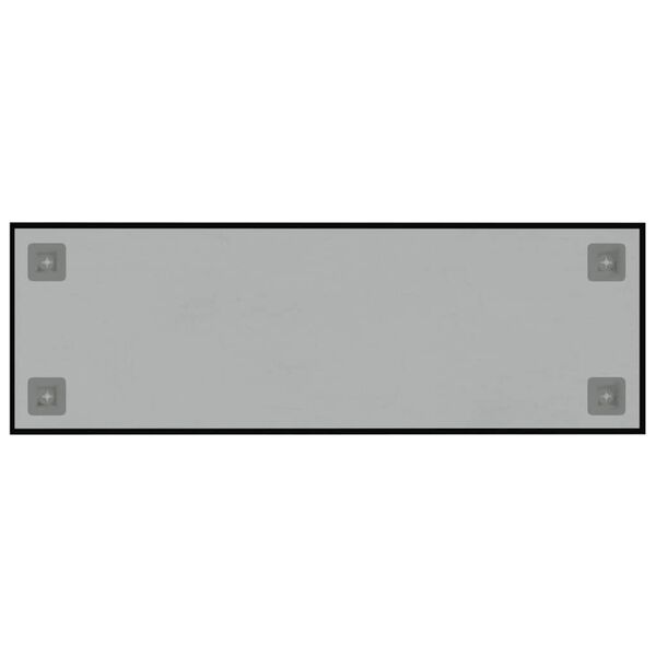 vidaXL Pizarra magn&eacute;tica de pared vidrio templado negro 60x20 cm