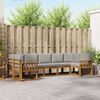 vidaXL Conjunto de sof&aacute;s de exterior 7 pcs Gris Natural y Claro