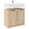 vidaXL Gabinete de Ba&ntilde;o con puerta Roble Sonoma 64,5 x 33,5 x 59 cm