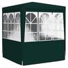 vidaXL Carpa profesional para fiestas con paredes verde 90 g/m&sup2; 2x2 m