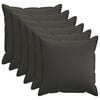 vidaXL Funda de almohada 6 uds. HOUTEN Gris oscuro 80 x 80 cm