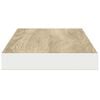 vidaXL Estante flotante pared 4 uds MDF roble y blanco 80x23,5x3,8 cm