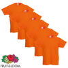 Fruit of the Loom Camiseta infantil original 5 uds naranja talla 128