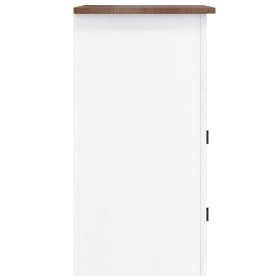 vidaXL Mueble de TV Corona Range de pino mexicano blanco 80x43x78 cm