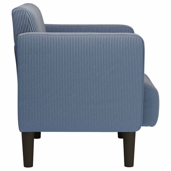 vidaXL Sill&oacute;n con reposabrazos azul 54 cm tejido de pana