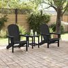 vidaXL Silla de Jard&iacute;n 3 pcs Negro Polietileno