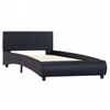 vidaXL Estructura de cama con LED cuero sint&eacute;tico negro 100x200 cm