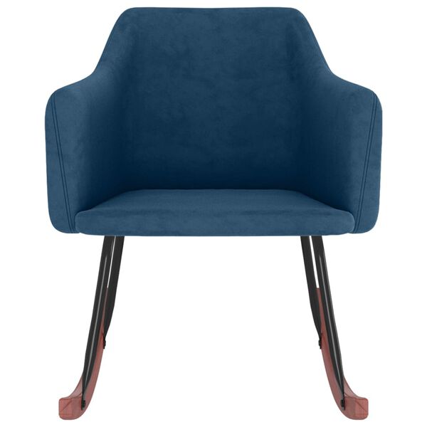 vidaXL Silla mecedora de terciopelo azul