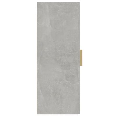 vidaXL Armario colgante de pared gris hormigón 34,5x34x90 cm