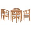 vidaXL Juego de comedor para jard&iacute;n 5 piezas madera maciza de teca