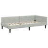 vidaXL Estructura de cama en esquina Gris Claro 90 cm x 200 cm