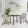 vidaXL Conjunto de Comedor de Jard&iacute;n 3 pcs Antracita