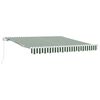 vidaXL Toldo retr&aacute;ctil Verde y blanco 350 x 250 cm