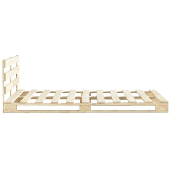 vidaXL Estructura cama palets sin colch&oacute;n madera maciza pino 120x200cm