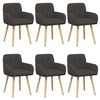 vidaXL Sillas de comedor 6 pcs Boucl&eacute; Gris oscuro 59 x 57 x 85 cm
