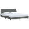 vidaXL Estructura de cama sin colchón de tela gris oscuro 180x200 cm