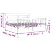vidaXL Estructura de cama de matrimonio con cabecero madera maciza
