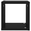 vidaXL Estantes cubo de pared 6 unidades negro 22x15x22 cm
