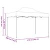 vidaXL Carpa plegable profesional acero color crema 3x4 m