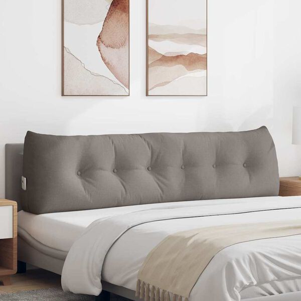 vidaXL Coj&iacute;n de Espalda Taup&eacute; 180 x 24 x 50 cm tela