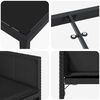 vidaXL Conjunto de Comedor de Jard&iacute;n 5 pcs Negro rat&aacute;n sint&eacute;tico