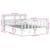vidaXL Estructura de cama sin colch&oacute;n madera maciza de pino 120x190 cm