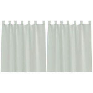 vidaXL Cortinas de voile con trabillas, 2 unidades, gris claro, 140x140 cm