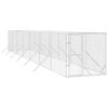 vidaXL Perrera de exterior acero galvanizado plateado 2x14x2 m