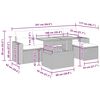 vidaXL Set sofás jardín y cojines 6 pzas ratán sintético acacia beige