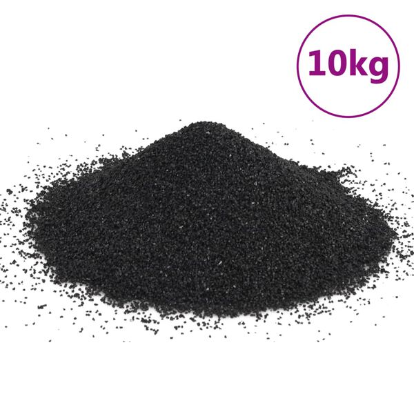 vidaXL Arena para acuario negra 10 kg 0,2-2 mm