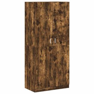 vidaXL Armario madera contrachapada color roble ahumado 90x52x200 cm