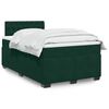 vidaXL Cama box spring con colch&oacute;n terciopelo verde oscuro 120x190 cm