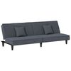 vidaXL Sof&aacute; cama de terciopelo gris oscuro