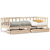 vidaXL Sof&aacute; cama con cajones madera maciza de pino 90x190 cm