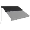 vidaXL Toldo retr&aacute;ctil manual gris antracita 350x250 cm