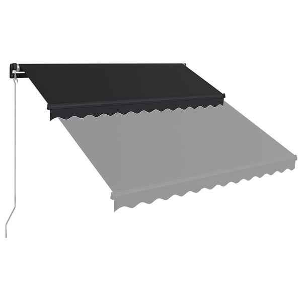 vidaXL Toldo retr&aacute;ctil manual gris antracita 350x250 cm