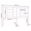 vidaXL Cabecero de cama madera maciza de pino 146x4x100 cm