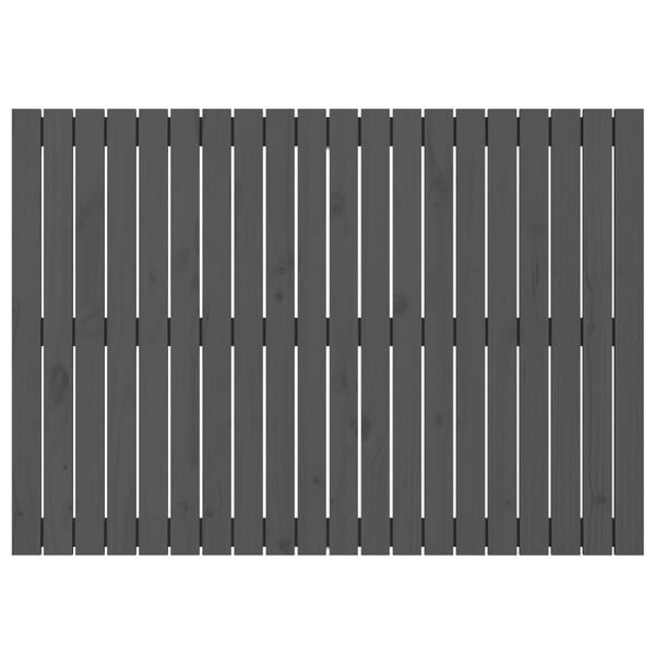 vidaXL Cabecero de cama de pared madera maciza pino gris 127,5x3x90 cm