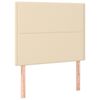 vidaXL Cabecero con luces LED tela crema 100x5x118/128 cm