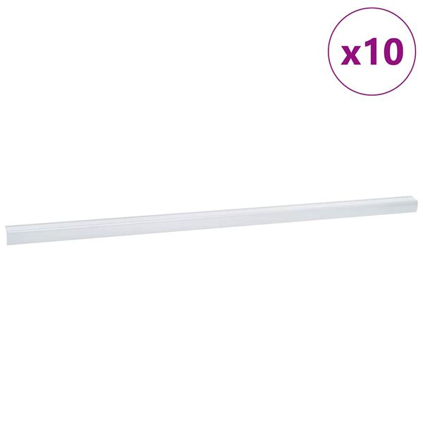 vidaXL Mamperlanes 10 pcs Plateado 67 cm Aluminio